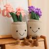 Cactus Seed Plant Plush Toy Succulent Plant Plush Stuffed Potted Flower Decoration Toy Creative Gift for Room Bookshelf Decor