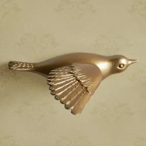 1 Pcs 3D Wall Sticker Ornament Art European Resin Birds Wall Hanging Crafts Decoration Home Livingroom Sofa Beautiful Simple
