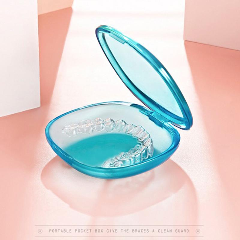 Orthodontic Dental Retainer Box Denture Storage Container Holder Braces Case