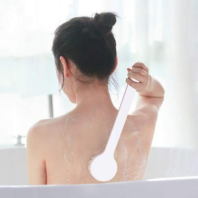 2 Stück Griff Sanfte Körperbürste Trockenbürsten Duschbadbürste Langer Rücken Hautschrubber Peelen Massage Verbessern Durchblutung Cellulite Behandlung