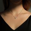 MODIAN Square & Round Halo Moissanite 925 Silver Pendant Necklace D VVS1 Lab Diamond Necklace For Women Jewelry