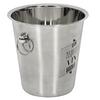 Les Trésors De Lily [A3479] - Stainless Steel Bottle Bucket / Champagne Bucket 'Gin Tequila Vin Vodka' Chrome - 22 Cm