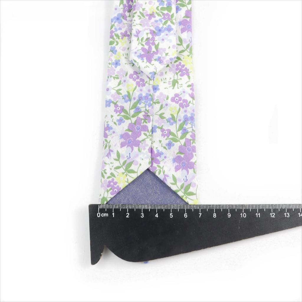 New Cotton Floral Tie For Men Women Soft Gentle Elegant Flower Necktie White Blue Yellow Narrow Skinny Wedding Party Accessories
