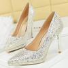 Shoes 11 cm Platform Pumps Women Shoes Sequin High Heels Stiletto pWomen Heels Fashion wedding shoes Plus Size 42 4343
