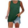 Women Casual Sleeveless Tank Top Lightweight Soft Fabric Round Neck Relaxed Fit Summer Shirt for Outdoor Indoor Wear