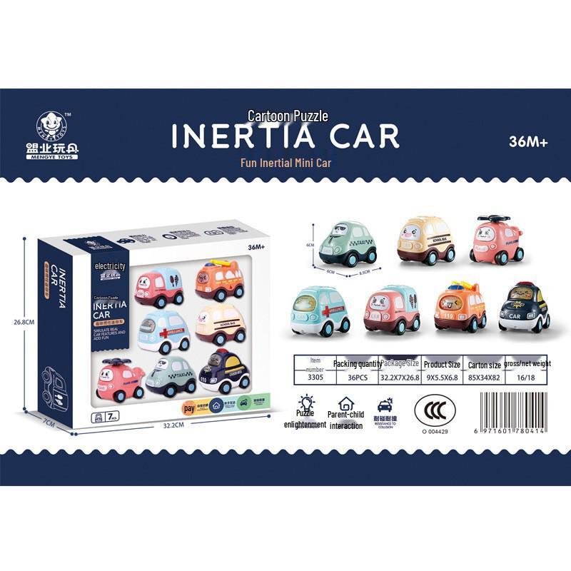 Children's Inertial Airplane & Car Toy Set - Durable, Drop-Resistant Models for Boys & Babies