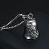 New Punk Praying Hands Cross Lucky Exorcism Bell Pendant Jewelry