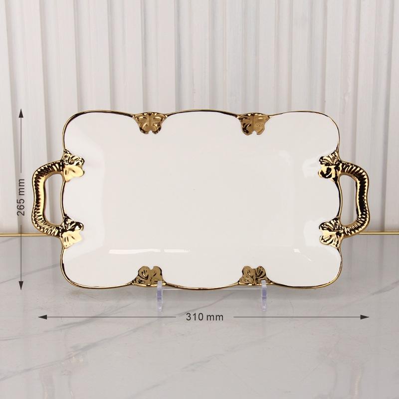 Butterfly Ceramic Dining Plate Steak Plate Sushi Plates Fish Dish Soup Plates Dessert Bowl Cake Stand Snack Bowl Fruit Bowl Tray