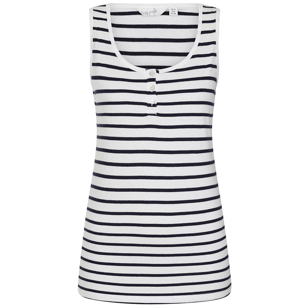 Lazy Jacks Damen Baumwoll-Camisole mit Streifen