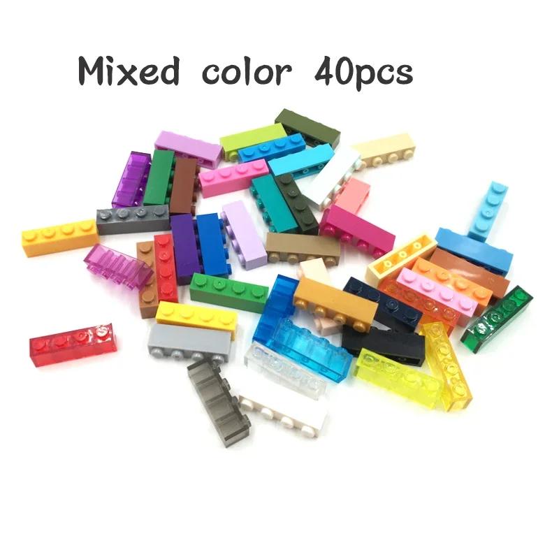 

40PCS My Own Creation Assemble Particles 3010 3066 1x4 Bricks Dots Thick 1*4 Assembling Bricks DIY Learning Toy Imaginative Toy for Kids
