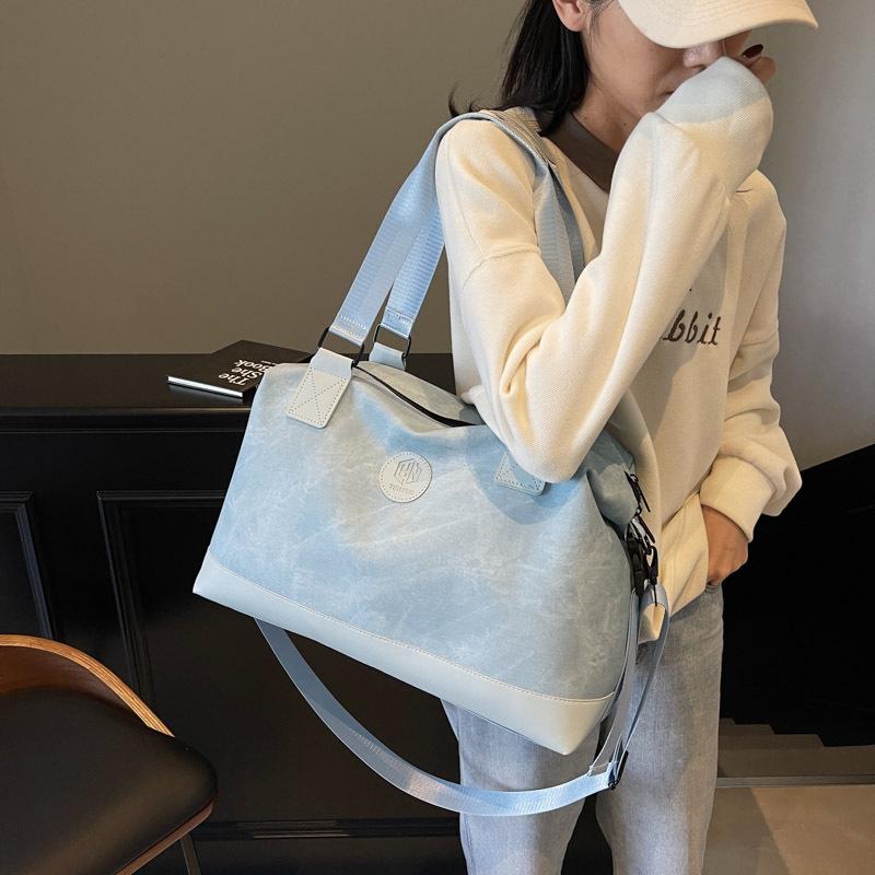 Short-distance travel bag women's new portable large-capacity light luggage storage bag simple casual business trip fitness bag