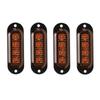 4Pcs Truck Side Lights High Brightness 3000K IP65 Waterproof LEDs Easy Installation Truck Emergency Flash Light 12‑24V