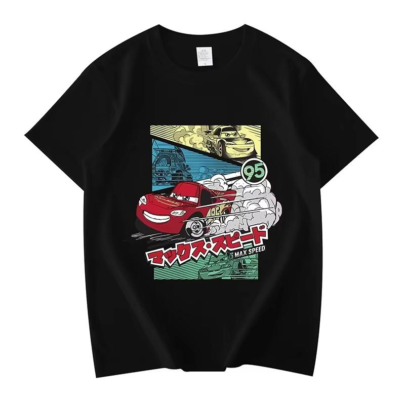 Cars Lightning McQueen Print Fashion Clothing Anime Casual TShirt Women Unisex Cotton Plus Size Loose Short Sleeve TShirt