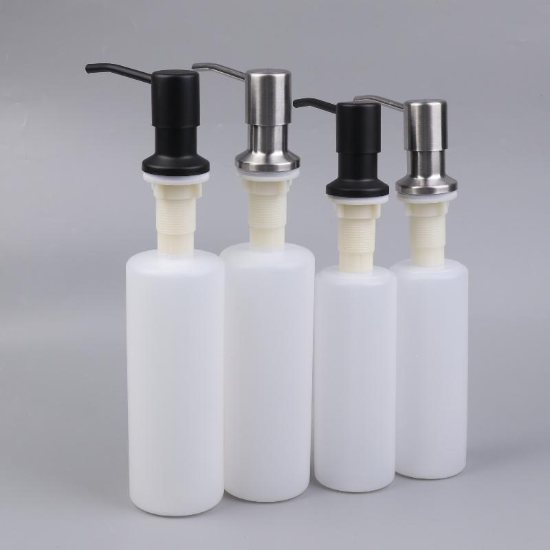 350/500ml Stainless Steel Sink Soap Dispenser Built In Hand Soap Dispenser Pump With Bottle Extension Tube Kit Kitchen Supplies