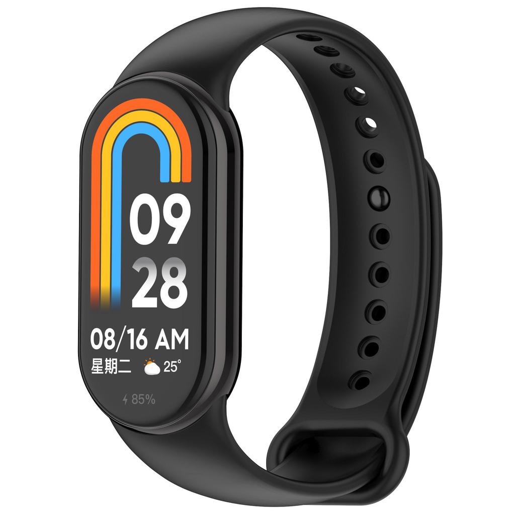 Official Silicone Strap For Xiaomi Mi Band 11 10 9 8 Sport Metal Button Bracelet Wristband For Miband 9 8 Replacement Accessories Belt