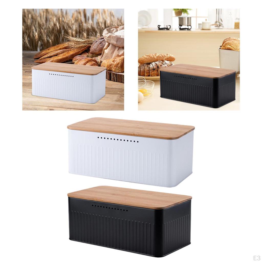 Metal Bread Box Bin Large for Kitchen Countertop
