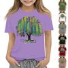 Children's Casual Carnival Print T-shirt, Round Neck Pullover Short-sleeve Top