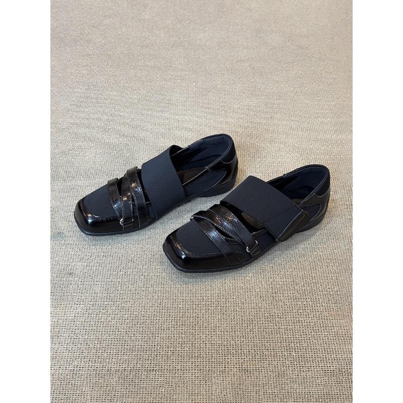 Leisure Single Shoes with Square Toe, Anti-slip Soft Sole, Women's Low-cut Single Shoes