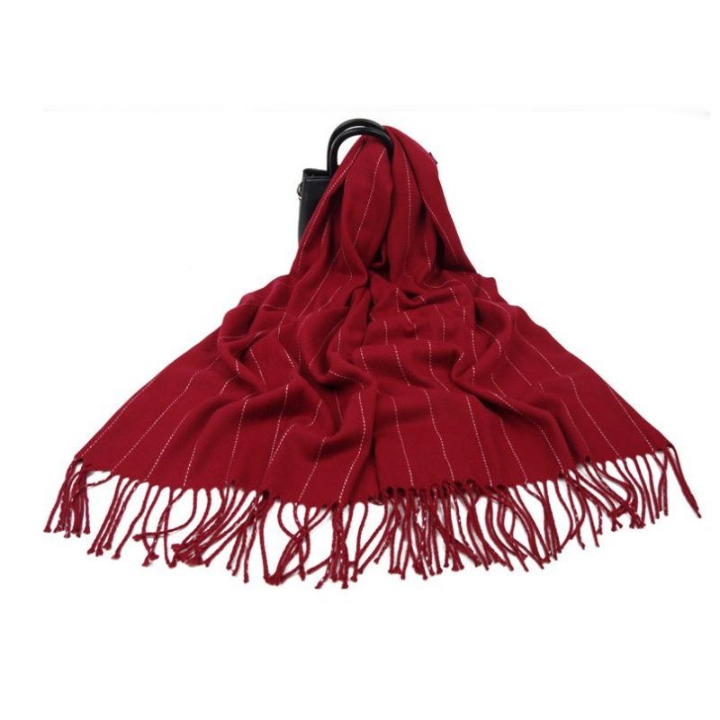 Scarf Korean Style Warm Tassel Striped Large Shawl Scarf for Men Winter New Autumn and Winter Woolen Scarf for Women