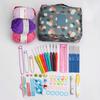 1 Set Crochet Hooks Practical Ergonomic Design 600D Oxford Cloth Easy Use DIY Weave Yarn Knitting Needles Kit for Daily Use