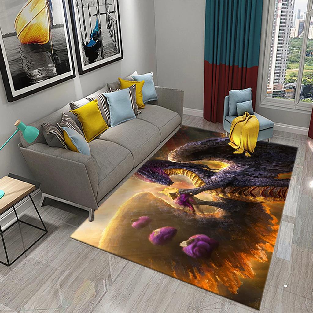 3D Forest Magical Creature Carpet for Home Decor Carpet Living Room Kids Bedroom Doormat Floor Mat Carpet Bathroom Anti Slip Rug