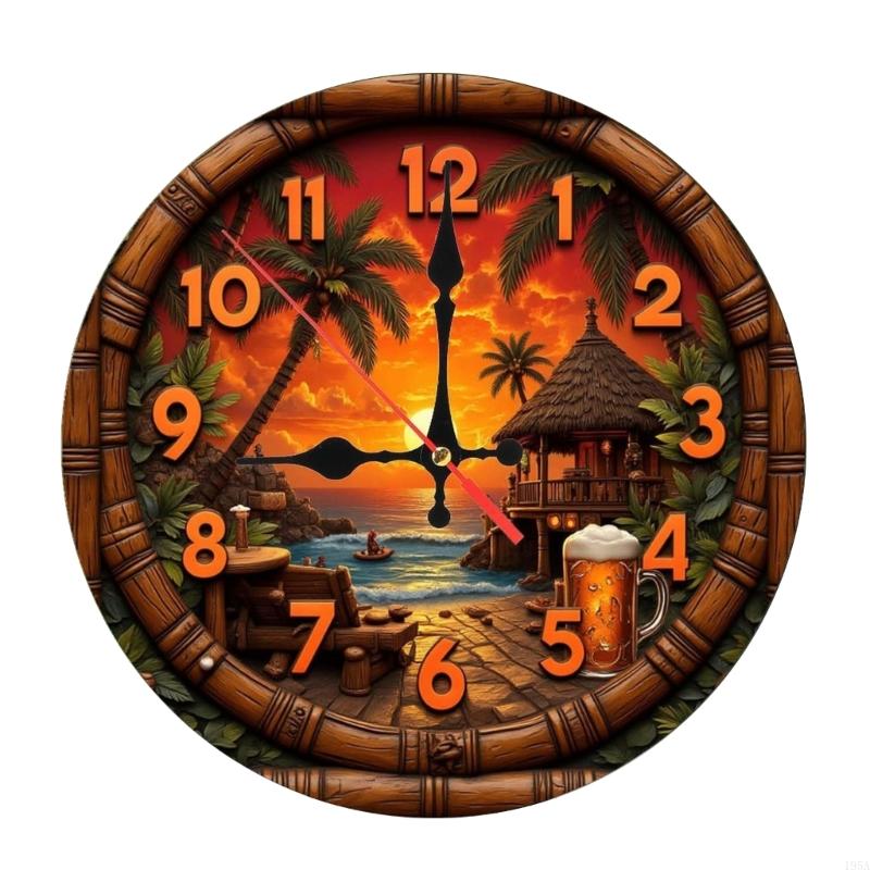 Modern Decorative Wall Analog Clock With Quiet Mechanism Customizable Acrylic Panel For Home Office Interior Styling
