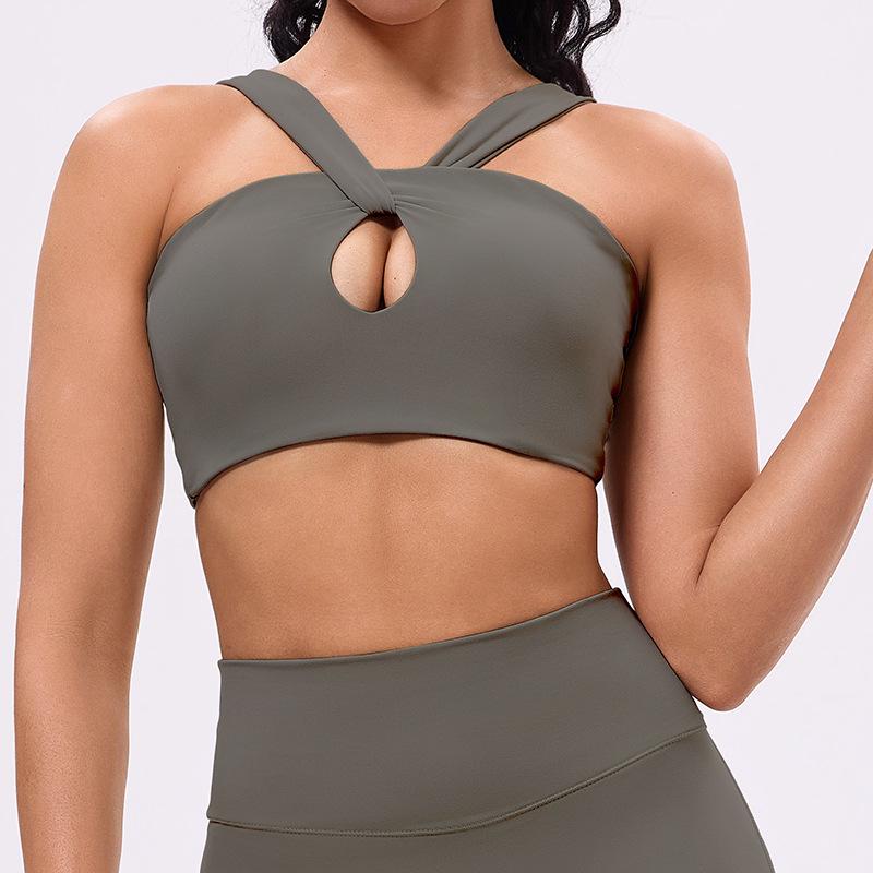 

Красивый топ для йоги с открытой спиной: Сексуальное спортивное нижнее белье с ощущением облака и двойными плечевыми лямками для бега и фитнеса Small