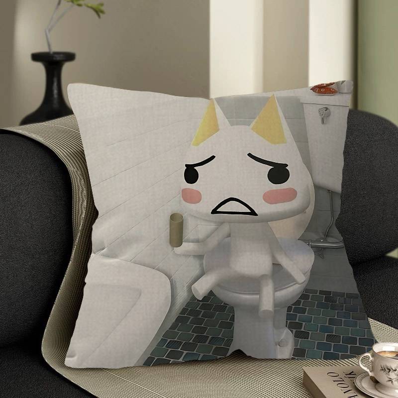 Babaite Inoue Toro CUTE Cat Personalized Picture Text Home Decorative Pillows Household Gifts 45x45cm