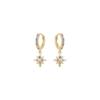 Boucles d'oreilles - LUXENTER - Siba - Argent 925 - Zircon multicolore - Or jaune 18K