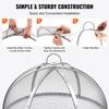 Firepit Spark Screen Lid, 40" Diameter, Outdoor Firepit Ring Cover Round Accessories, Fire Pit Metal Cover, Easy-Opening Stainless Steel Fire Ring