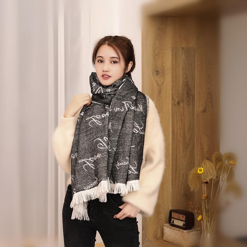 Winter Scarf European and American Men's Scarf Warm Thickened Shawl Women's Autumn and Winter New Imitation Cashmere Scarf