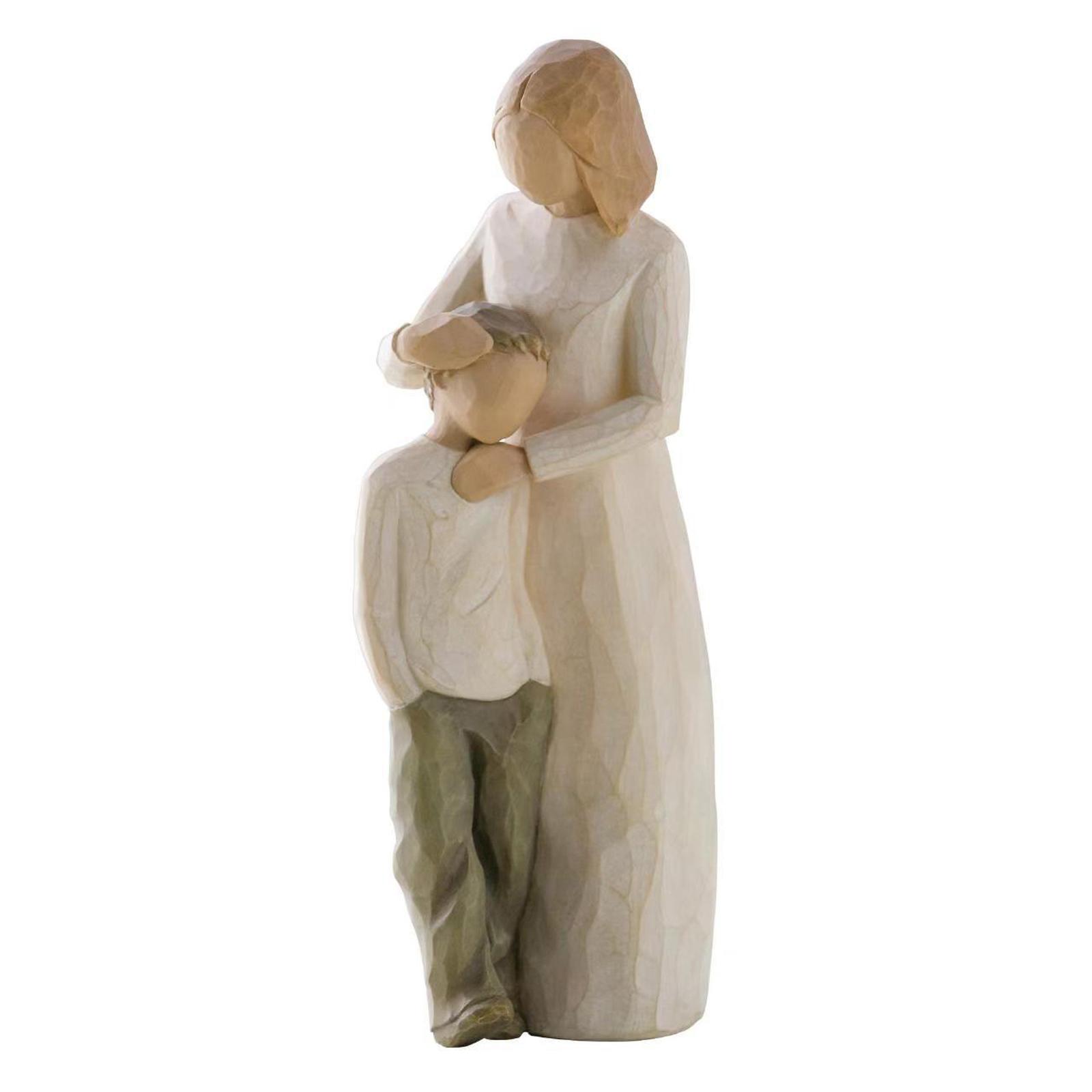 Mother And Child Embracing Figurine, Mother s Day Statue, Decorative Resin Sculpture