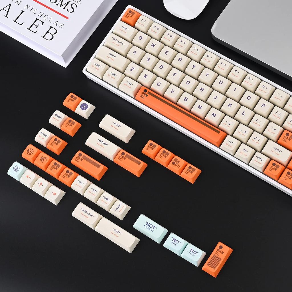 XDA Profile Keycap Set 142 Keys Retro Plastic Theme Keycaps for CherryMx Gaming Keyboard 60% 65% 100%