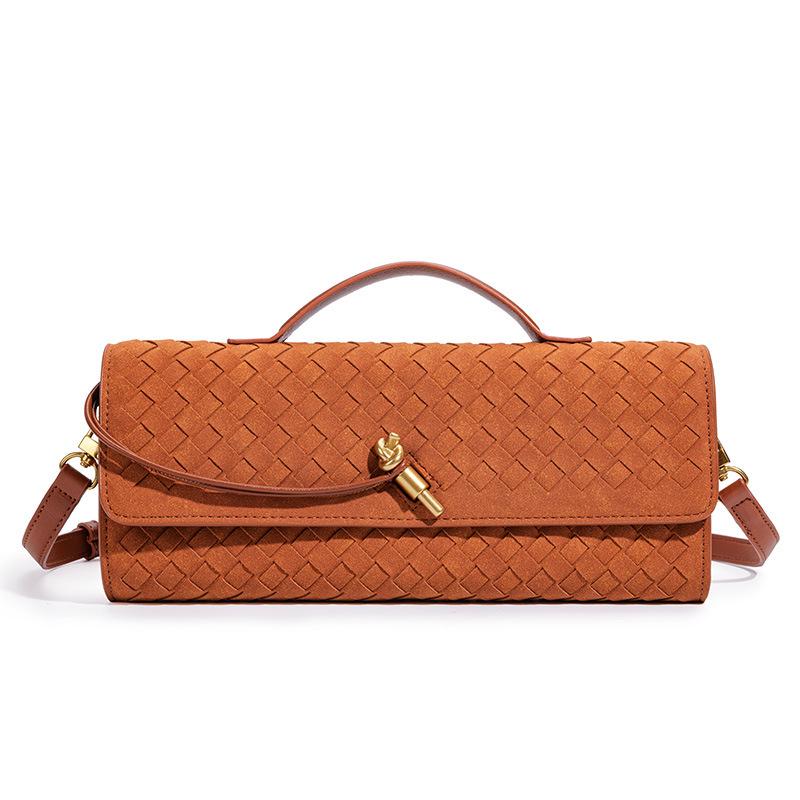 Damers Handgjord Vävd Dragspels Crossbody-väska - High-End, Trendig Clutch & Aftonaxelväska