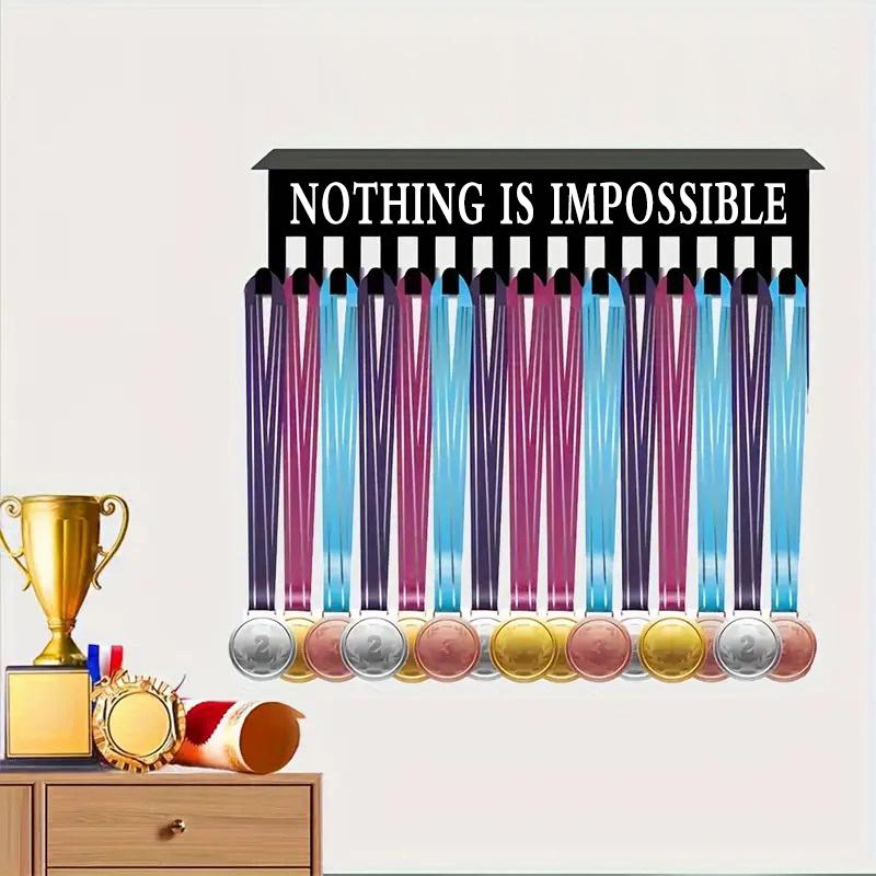 Trophy Display Stand Medal Hanger With 15 Hooks Metal Key Holder Compatible For Schools, Events, Offices Home Decor