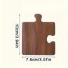 4pcs Heat Resistant Puzzle Coasters Non Slip Tea Cup Mat Creative Wooden Coaster Set  Dining Table
