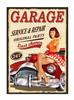 Picture Poster In a Frame 53x73 Cm Garage Pinup P1845
