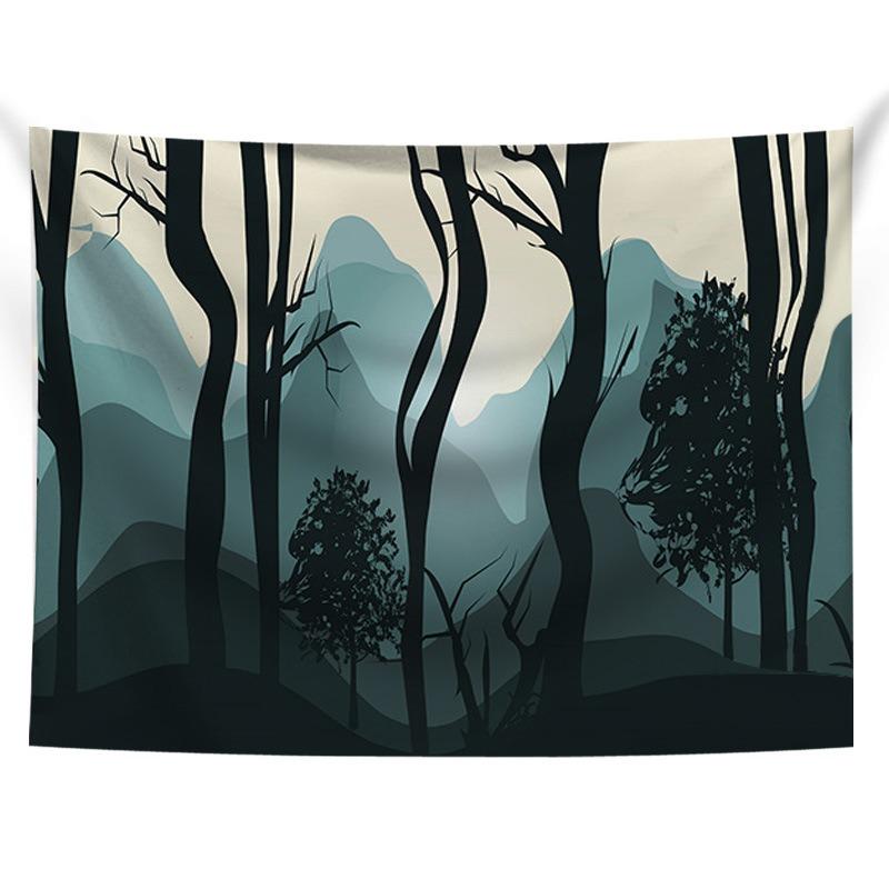 Мультфильм Лесной Пейзаж Узор Гобелен Украшения Дома Настенный Гобелен Спальня Гостиная — фото 6
