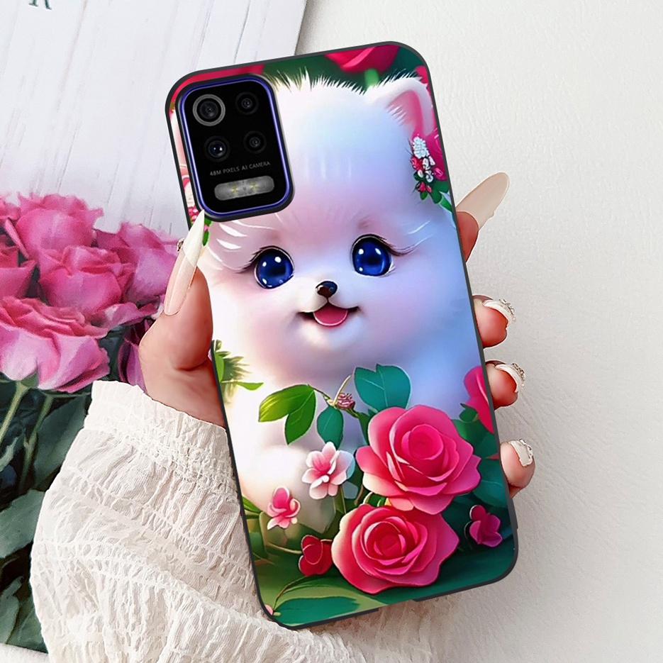 For LG K52 K62 2020 Case LM-K520 LM-K525 Stylish Love Heart Painted Cover Soft TPU Phone Case For LG K62 K 52 LGK52 LGK62 Fundas