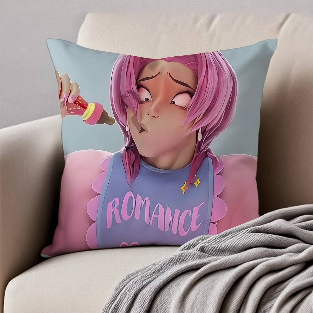 Movie S-Sajas B-Boys Pillow Case Anti-Dustmite Pillowcase Invisible Zipper Silky Short Plush Sofa Cushion Cover