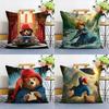 Cute P-Paddington Bear Pillow Case Plush Fabric Soft Double Sided Print Sofa Cushion Cover Throw Pillow Covers