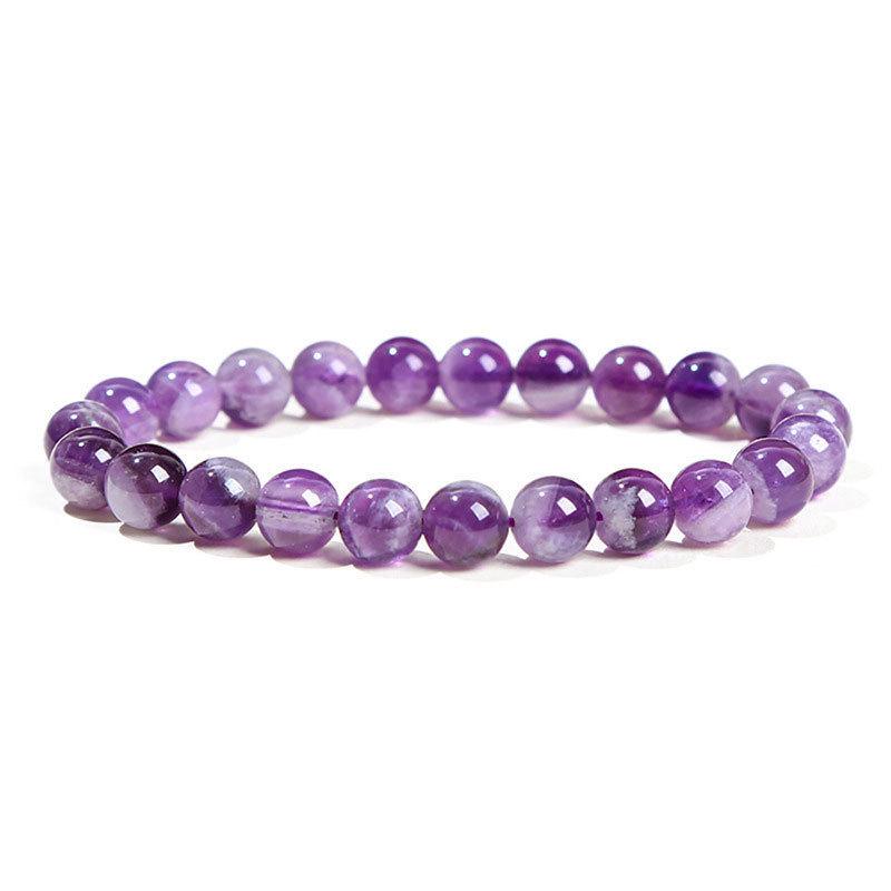 Natural Crystal Agate & Tiger Eye Stone Bracelet - Fashionable Round Beads for Men & Women