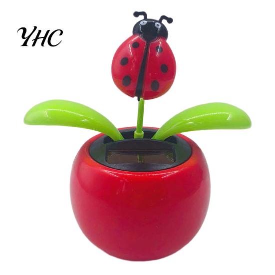 Car Dashboard Ornament Funny Solar Powered Cartoon Vibrant Ornamental Decoration Gifts Automobile Dancing Flower Swinging Toy for Friend