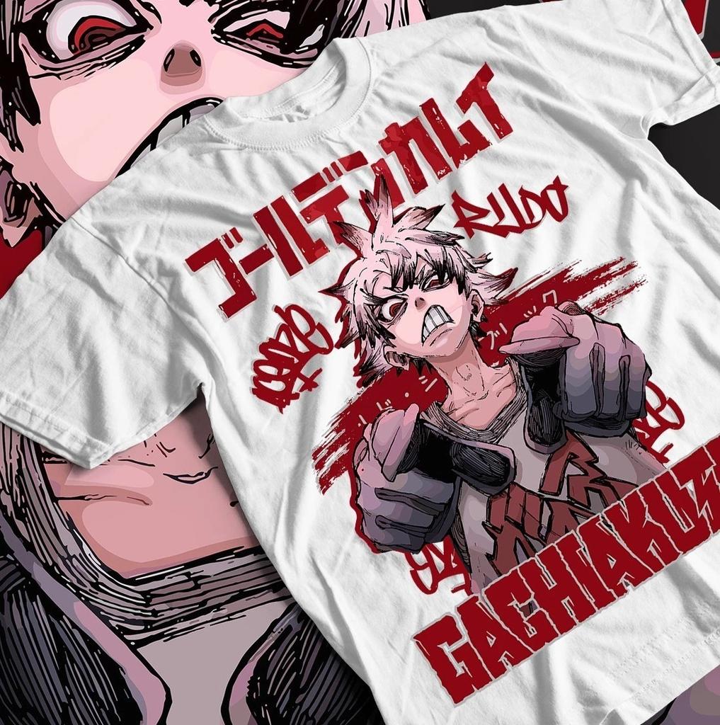 Gachiakuta T-Shirt, japanisches Manga-Anime-Shirt, alle Größen, Baumwolle, Herren, Oversized, Hip-Hop-Streetwear, hochwertige Herrenbekleidung, Kurzarm