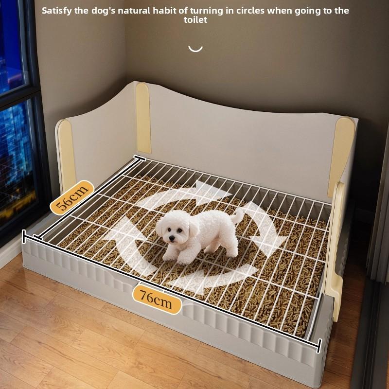 Large Dog Toilet Pet Urine Pot for Teddy with Dog Litter Box Training Tray Pee Pad Holder for Dogs Indoor Pet Bathroom Solution