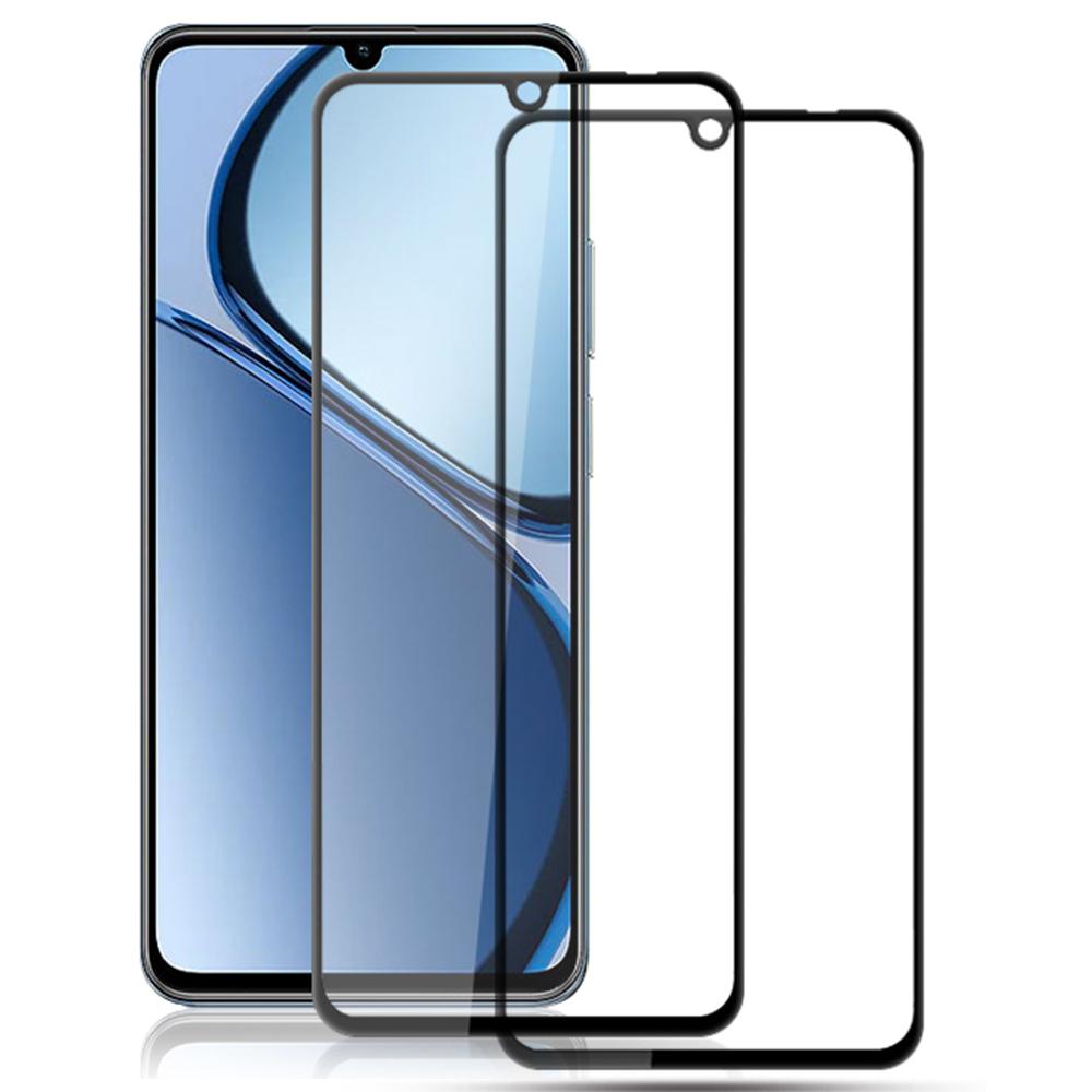 AMORUS 2Pcs For Realme Note 60x 4G/C63 4G/C61 4G Screen Protector Shatterproof Silk Printing Tempered Glass Film