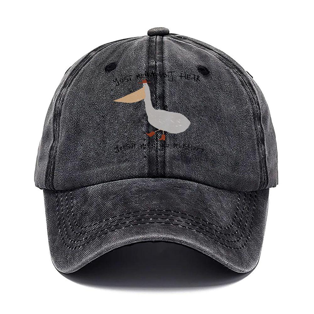 pc Retro Washed Distressed Baseball Cap Unisex Printed Cowboy Goose Pattern Daily Outdoor Fun Hat 1pc&1pc