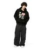Mimdeowodeulobeu Double Knee Parachute Cargo Pants_Black