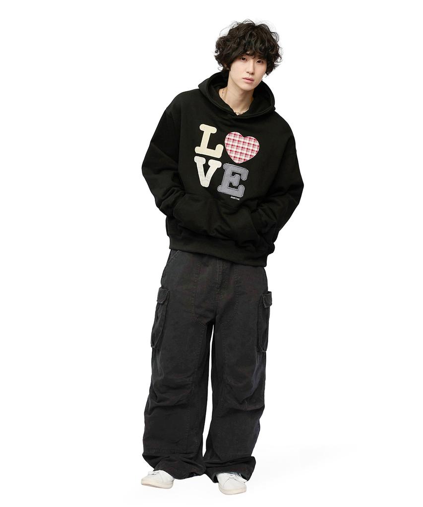 Mimdeowodeulobeu Double Knee Parachute Cargo Pants_Black
