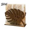 Stable Napkin Tray for Dining Room Wood Holder Leaf Shape Solid Dispenser Decorative Japanese Minimalist Desktop Storage Paper Towel Organizer